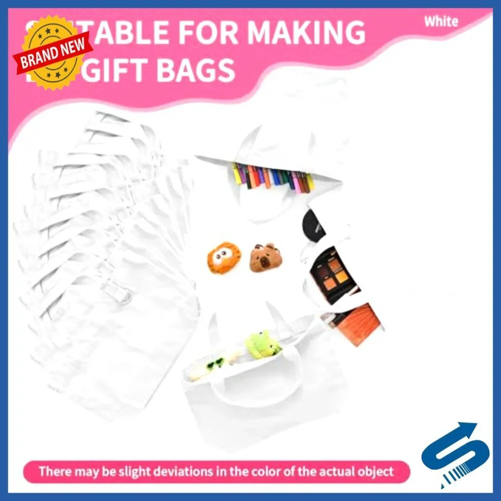 Mini Canvas Tote Bags Bulk DIY Blank Reusable Sublimation Tote
